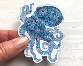 Octopus magnet, Octopus car magnet, Refrigerator magnet, fridge magnet, Octopus illustration, sea creature magnet, animal magnet, ocean art