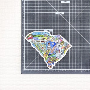 South Carolina Map Vinyl Sticker, Waterproof Laptop Decal bild 4