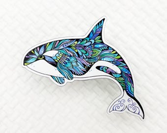 Orca Whale Magnet: Vinyl, Decorative Car/Refrigerator Art