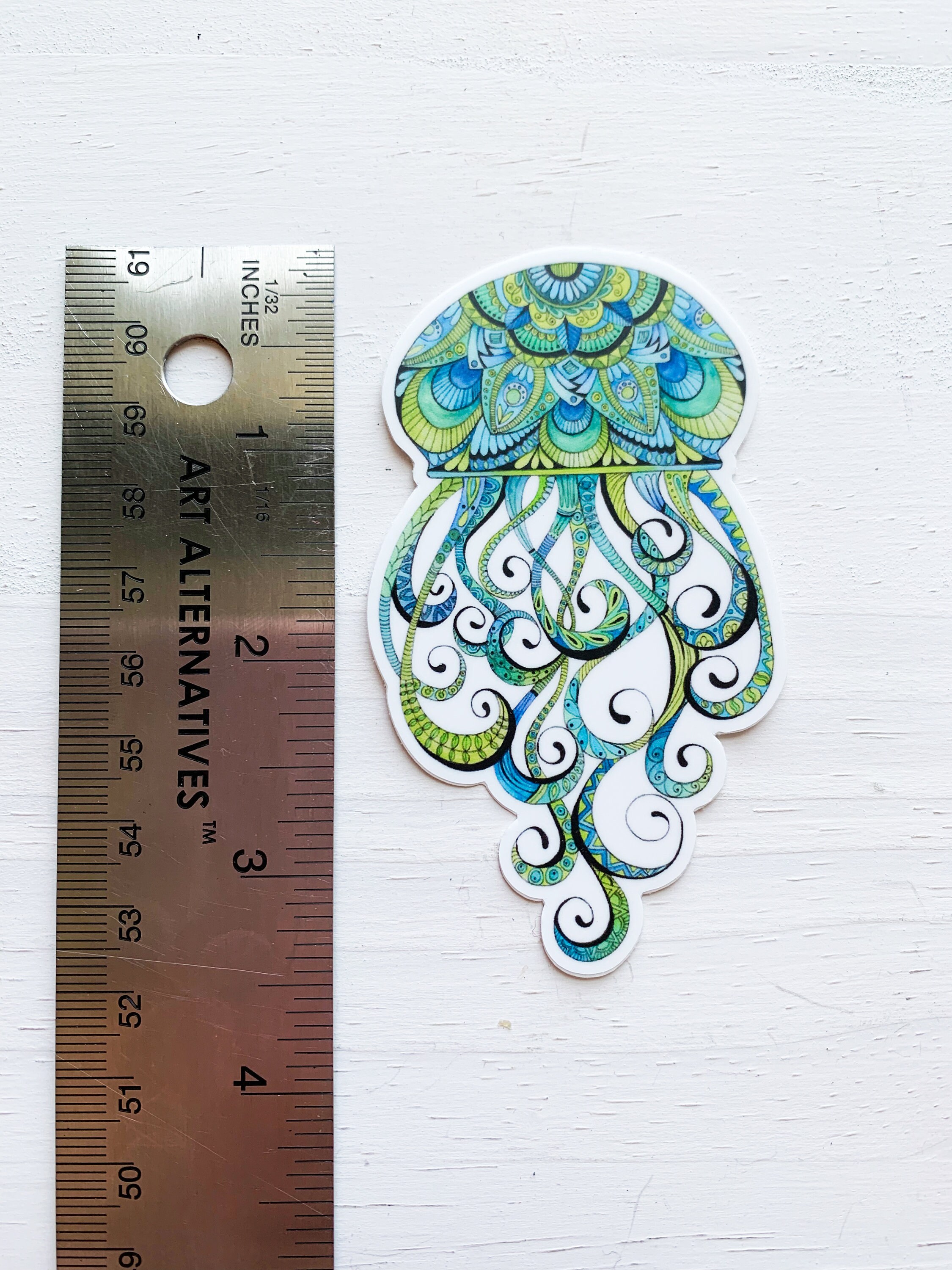 Jellyfish Vinyl Sticker Jellyfish Decal Laptop Decal Phone Etsy UK