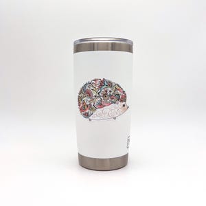 Hedgehog vinyl sticker, Hedgehog decal for Laptop, phone, water bottle, or car, mother's day gift, hedgehog lover gift, woodland animal art image 2