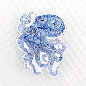 Octopus magnet, Octopus car magnet, Refrigerator magnet, fridge magnet, Octopus illustration, sea creature magnet, animal magnet, ocean art