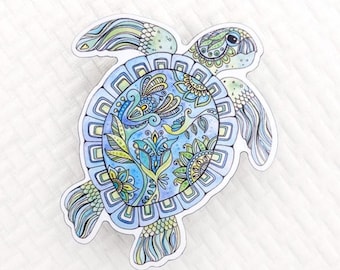 Sea Turtle Magnet: Vinyl, Decorative Car/Refrigerator Art