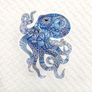 Octopus vinyl sticker, Octopus decal, Laptop decal, phone decal, Octopus sticker, Animal sticker, car decal, water bottle decal
