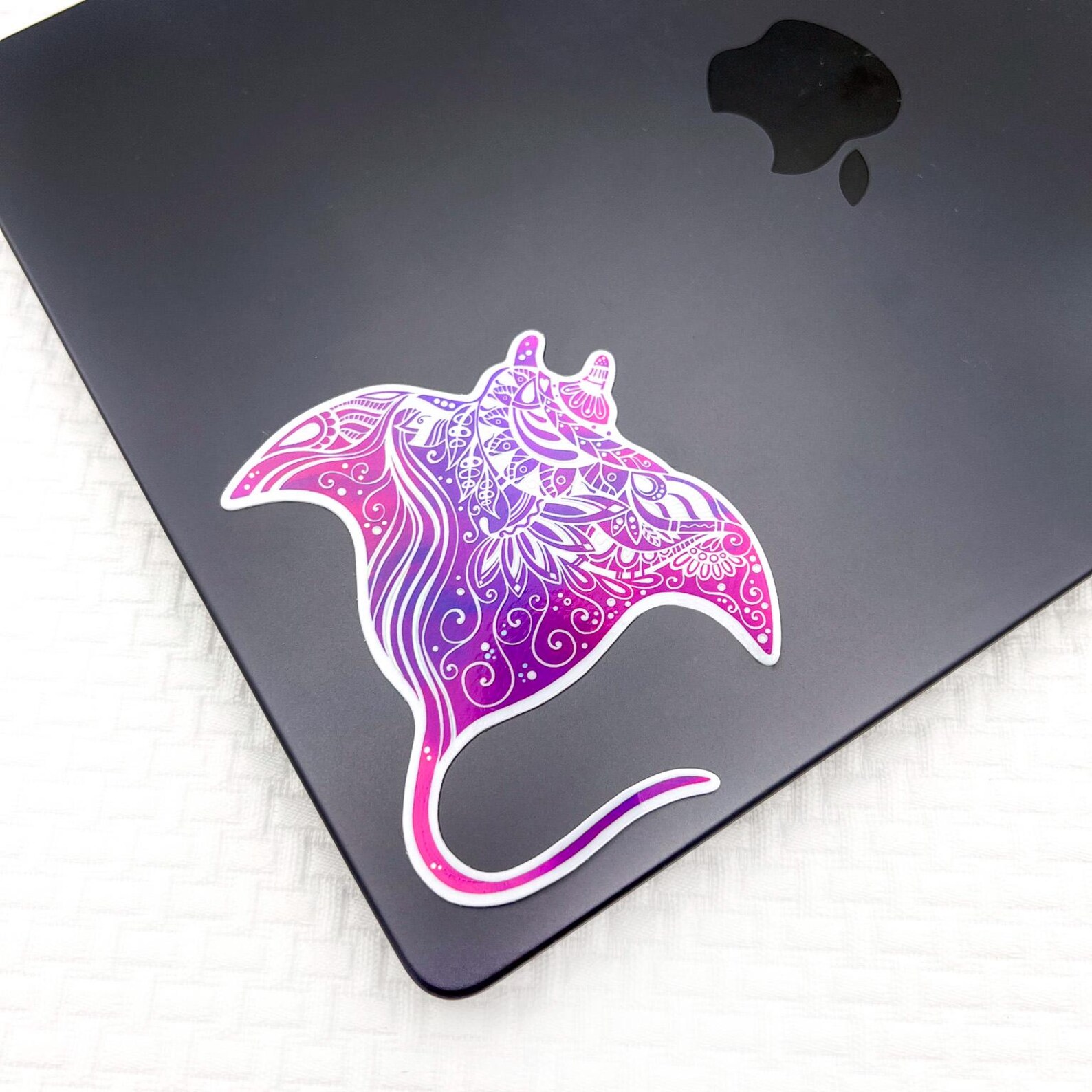 Holographic Sticker, Manta Ray, Ray, Psychedelic, Trippy Vinyl Sticker ...