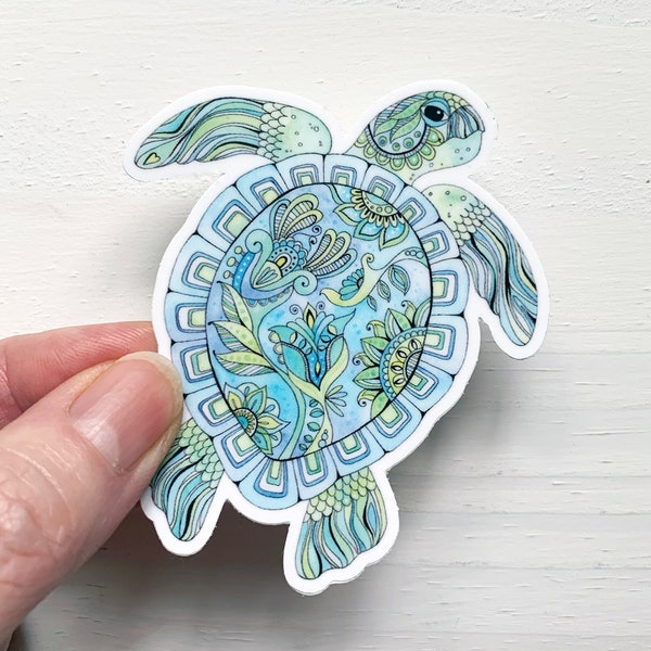 Sea Turtle decal, Sea Turtle vinyl sticker, Laptop decal, phone decal, Sea Turtle sticker, Animal sticker, car decal, water bottle decal