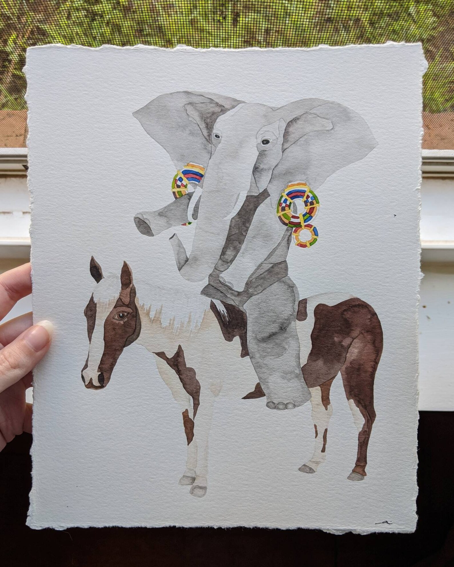 Elephant Riding a Horse 31 de marzo de 2020 Etsy España
