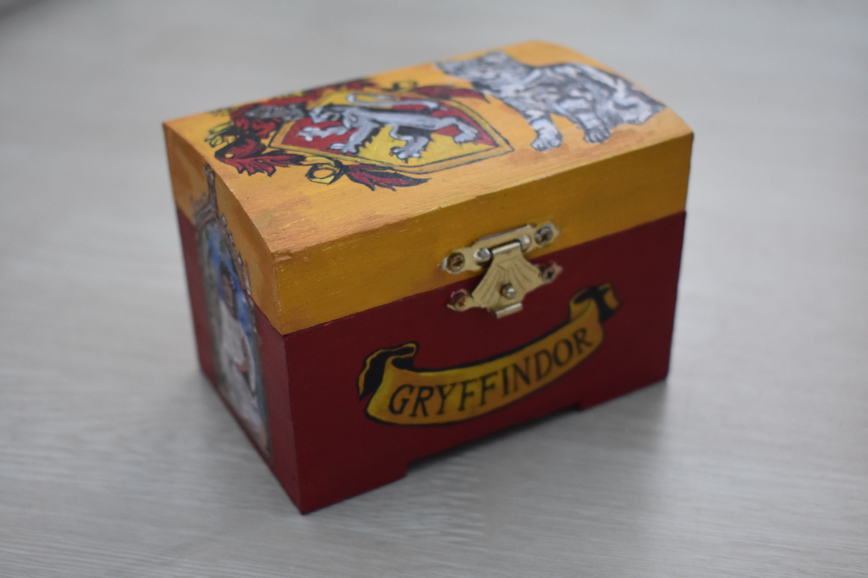 Harry Potter Gryffindor Miniature Box Handpainted Original Etsy UK