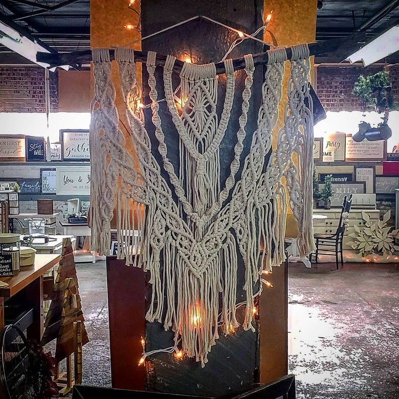 Large Modern Macrame Wall Hanging Bohemian Tapestry Curtain Etsy