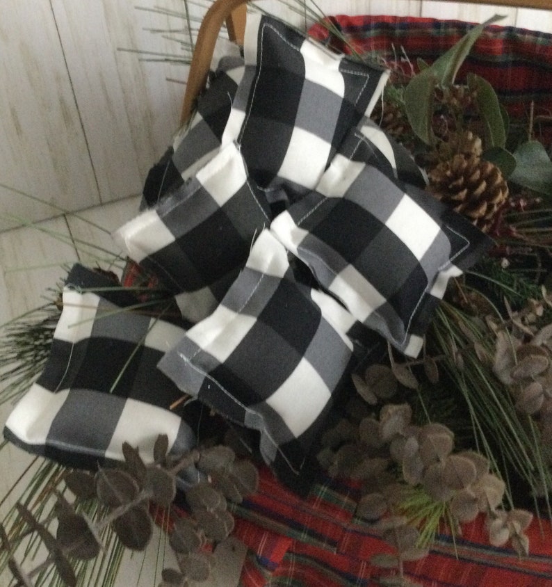 Tiered Tray Decor Buffalo Plaid Mini Pillows Buffalo Check Etsy