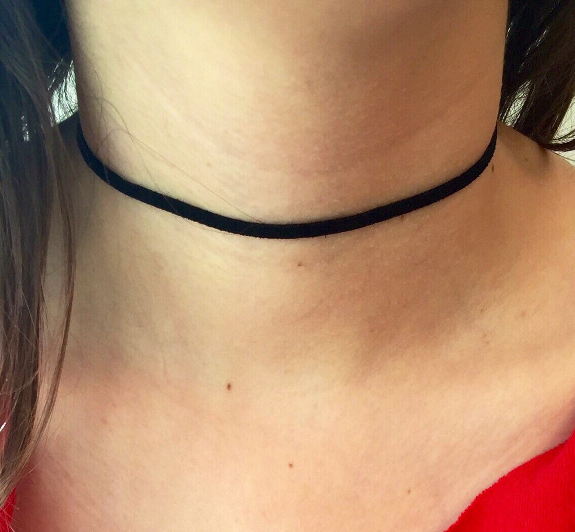 Black Choker Necklacethin Black 