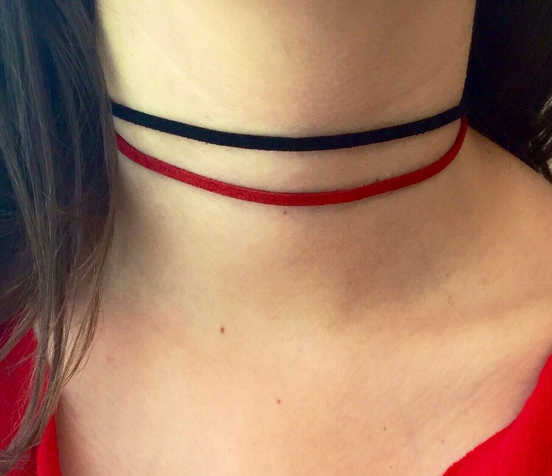 Red and black choker Clearance