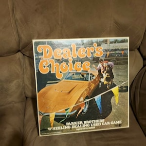 Vintage Board Game Dealers Choice Parker Brothers 1972 Complete Car Game