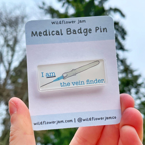 Medical Pin, BSN Pin, Nursing Student Pin, Phlebotomist Badge Pin, Nurse Scrub Pin, IV Nurse Pin, Nurse Graduation Gift, Nursing Bag Pin