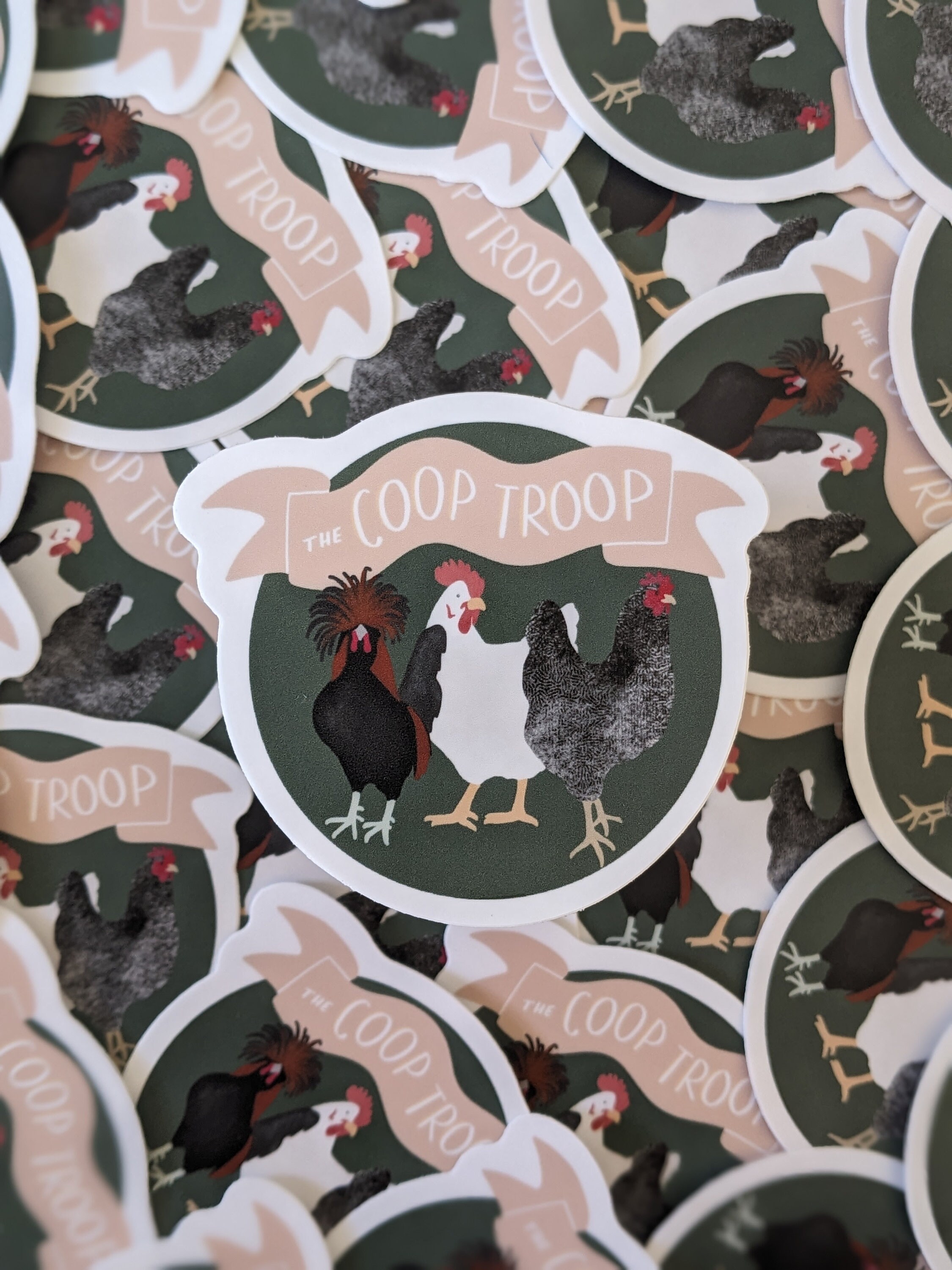 Cute Chicken Homestead Sticker for Water Bottle, Laptop | Water ...