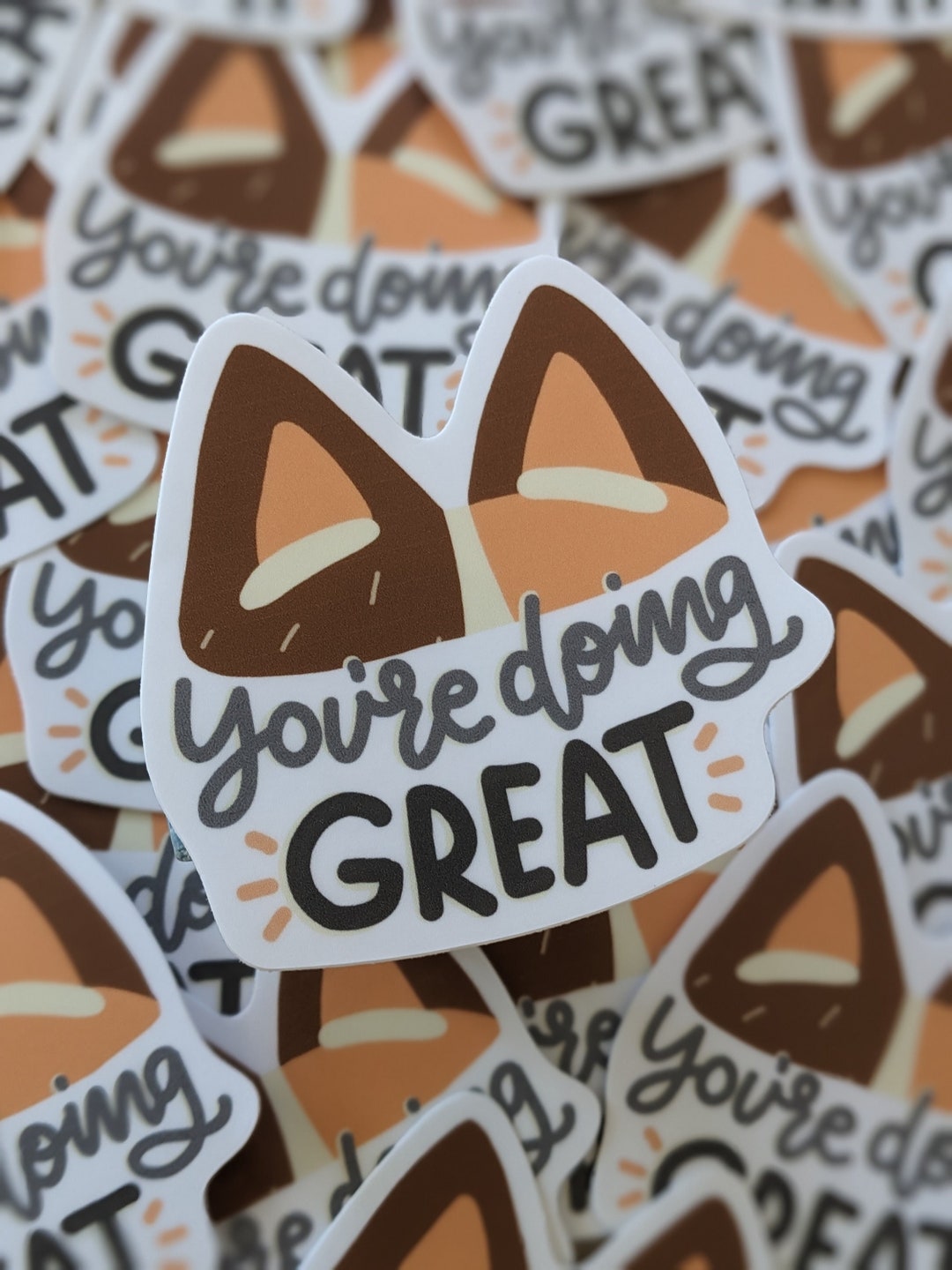 Chili Heeler You're Doing Great Mom Sticker Blue Heeler Water Resistant