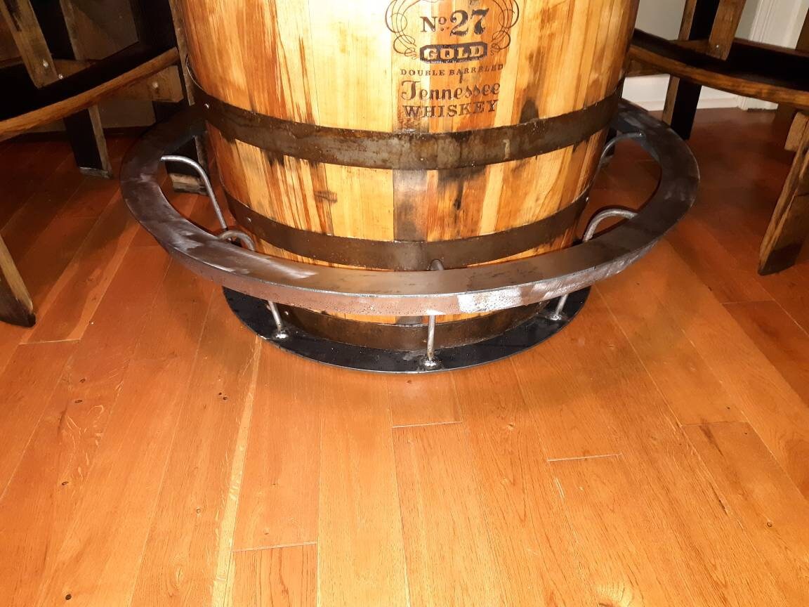 Barrel Foot Rest Foot Rest Pub Table Footrest Whiskey Etsy