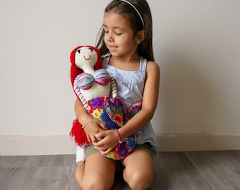 Embroidered Stuffed Mermaid Doll