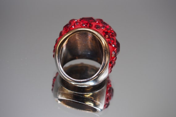 Bright Red Multi-Size Rhinestone and Crystal Dome… - image 5