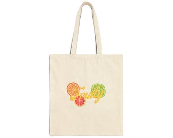 Fruity tote bag for all your gay farmers market adventures the perfect bag for gen z humor and LGBTQ sapphic dates fit all your fruit