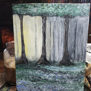 Walking in Woods Painting