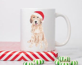 Christmas golden doodle mug, Christmas gift for golden doodle mom, doodle lover Christmas gift, Christmas gift for doodle owner