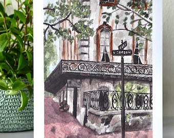 Savannah Georgia art print, savannah ga art print, savannah georgia painting, Savannah watercolor, Savannah wall art