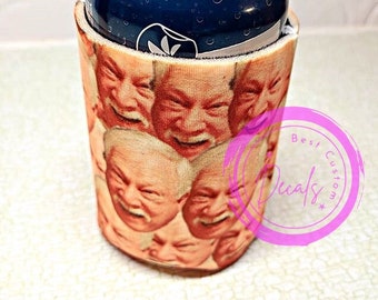 Personalized face Insulated Can cooler, custom picture can cooler, funny birthday favors, 40th birthday, 30th birthday. 50th birthday