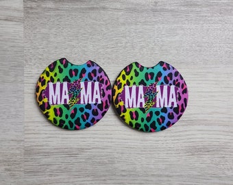 Mama Car Accessories Custom Photo Car Coasters (2 Pack) | Car Coasters | Custom Coasters | Photo Coasters