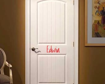 Dorm Room Sticker College Decor Custom Personalized Name Vinyl Decal Dorm Room Sign for Door