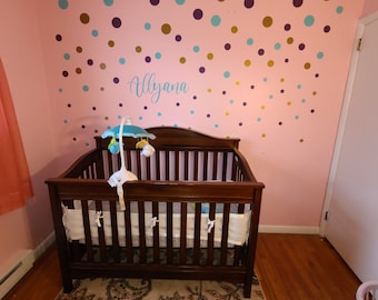 Polka Dot Wall Decals - Modern Wall Stickers, Nursery Decor, Kids Room Wall Art, Wall Name Kids Room Decor