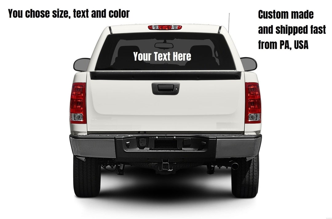 Custom Vinyl Lettering Decal For Windshield Or Business Sign | Choose Size & Color