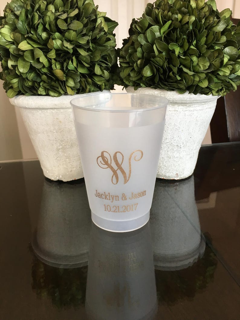 8 oz. Frosted Cups Personalized Wedding Favors Personalized Etsy