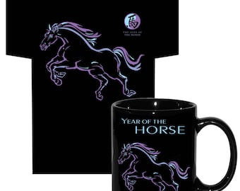 Cadeauset T-shirt en mok Year of the Horse, Chinese dierenriem