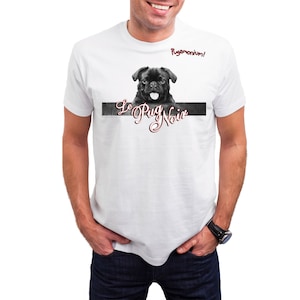 Black Pug T-Shirt, Le Pug Noir Design