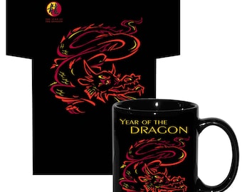 Cadeauset T-shirt en mok Year of the Dragon, Chinese dierenriem