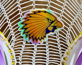 Holografische sticker Haudenosaunee-lacrosse | 3" | Toon je steun aan de makers van de game