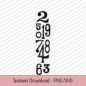 Es un mundo pequeño Números - Archivo de corte SVG - Archivos de silueta Cricut