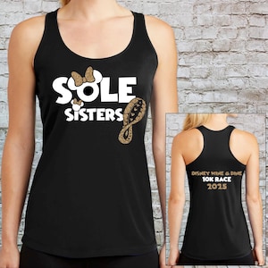 Disney Themed SOLE Sisters Tank Top | Women&#39;s Run Disney (26.2) (13.1) (19.3) Themed Race Tank Top | Run Disney Race Shirt