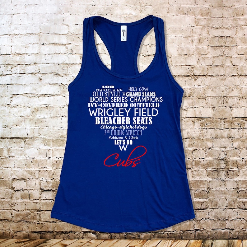 Heart Shaped Favorite Things of the Chicago Cubs Shirt Cotton Tank Top