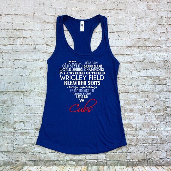 LOVE Chicago Cubs Women's Tank Top/t-shirt/raglan 