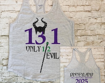 Disney Villain's Maleficent Themed Only 1/2 Evil Half Marathon Race Shirt