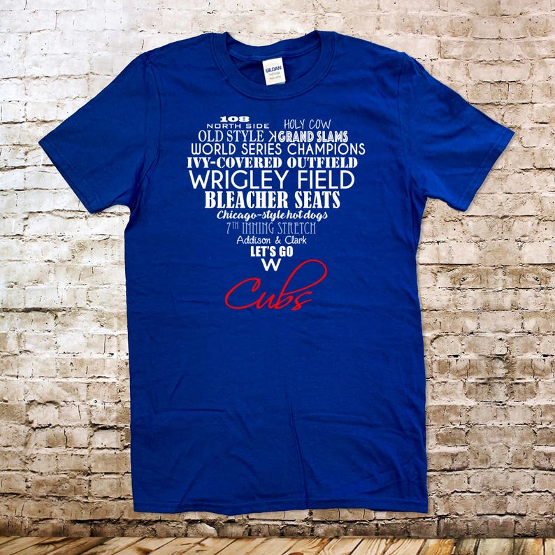 Heart Shaped Favorite Things of the Chicago Cubs Shirt Unisex Tshirt