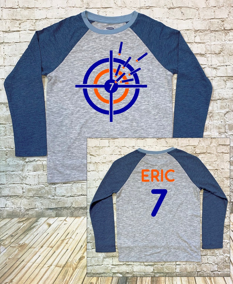 Download Personalized BOY'S Nerf Bullseye Birthday Shirt Custom | Etsy