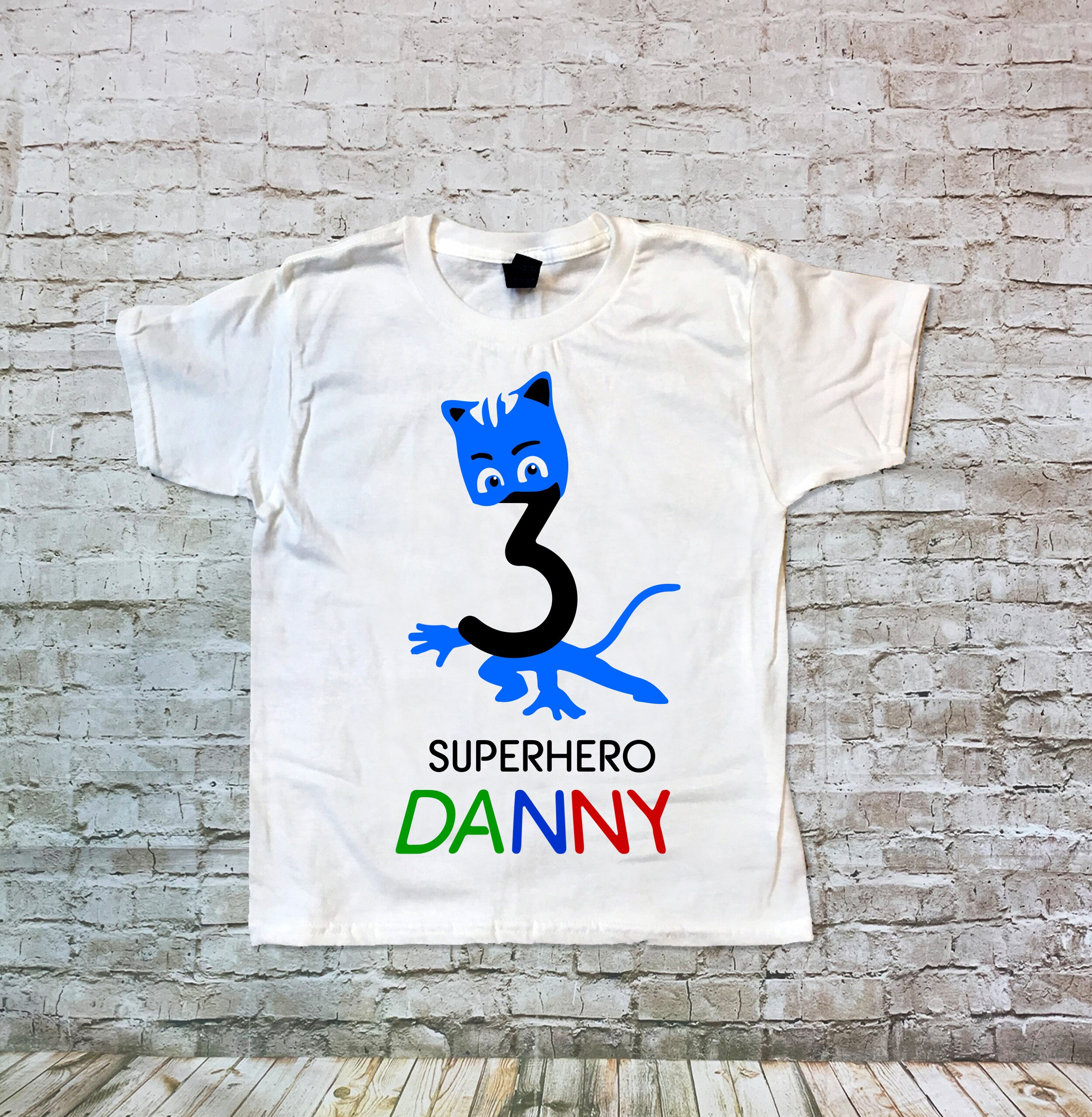 PJ Masks Themed Birthday Shirt Boy's PJ 