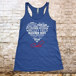 Heart Shaped Favorite Things of the Chicago Cubs Shirt Triblend Tank Top