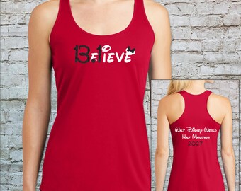 Disney Themed Half Marathon (13.1 mile) BELIEVE Race Shirt