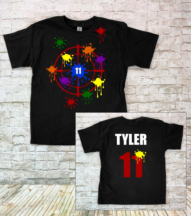 Personalized Boy's Paintball Birthday Shirt Boys Etsy