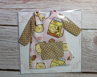 Dungarees and shirt dress for Blythe doll, doll, clothes, outfits.