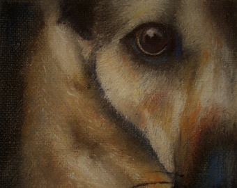 Soul of a German Shepherd | German shepherd painting, german shepherd art, dog painting, dog portrait, shepherd wall art, shepherd portrait